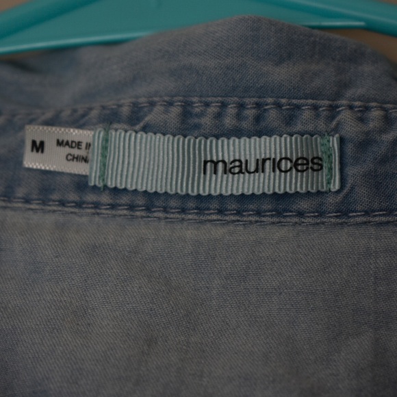 MAURICES Denim Design Button-Down Shirt - Picture 3 of 6